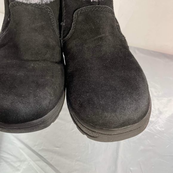 Khombu Jessica Womens Boots Winter Faux Fur Leather Ankle Booties Black Size 7M - Picture 3 of 12